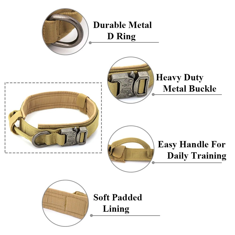TacticalK9 - Adjustable dog collar set for adventures and daily training