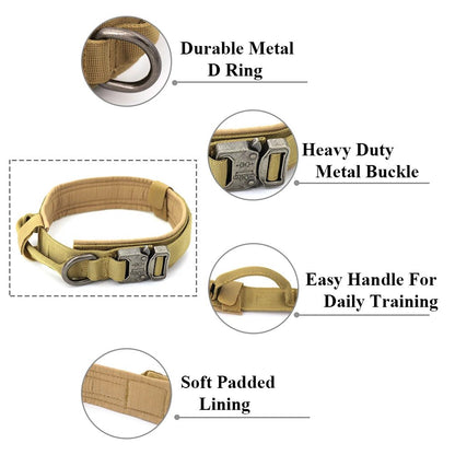 TacticalK9 - Adjustable dog collar set for adventures and daily training