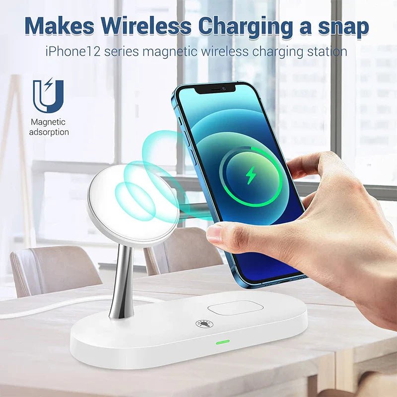 FUSIONCHARGE – 3-in-1 Wireless Charger Stand for iPhone, Watch & AirPods