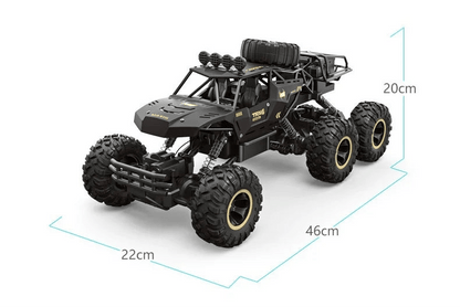 ROCKBEAST – 6WD RC Monster Truck with LED Lights, 52 km/h Speed, Off-Road Fun