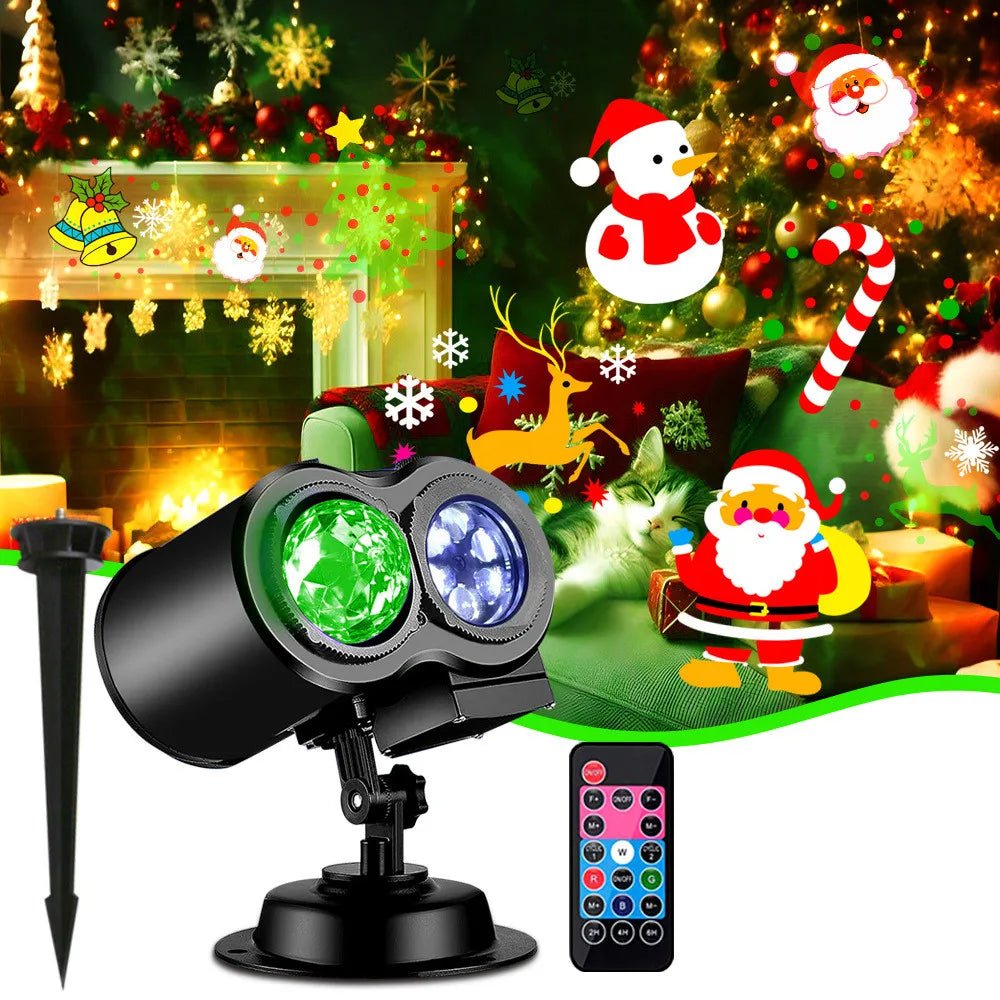 BRIGHTSCENE – Christmas lights projector with 16 interchangeable holiday slides
