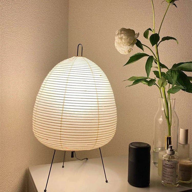 PAPERHUE – Warm Rice Paper Table Lamp with Classic Retro Silhouette