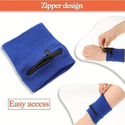WRISTSAFE  – Zipper Wristbands with Concealed Pocket for Active Workouts