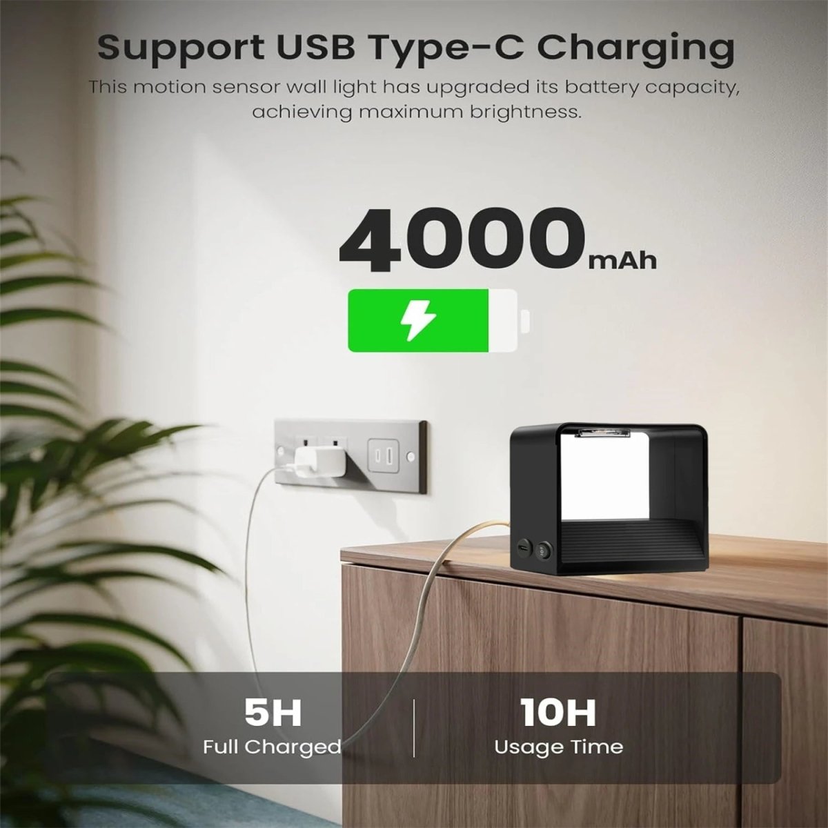 SENSEARC – Wireless LED wall light with motion sensor & 4000 mAh battery 3