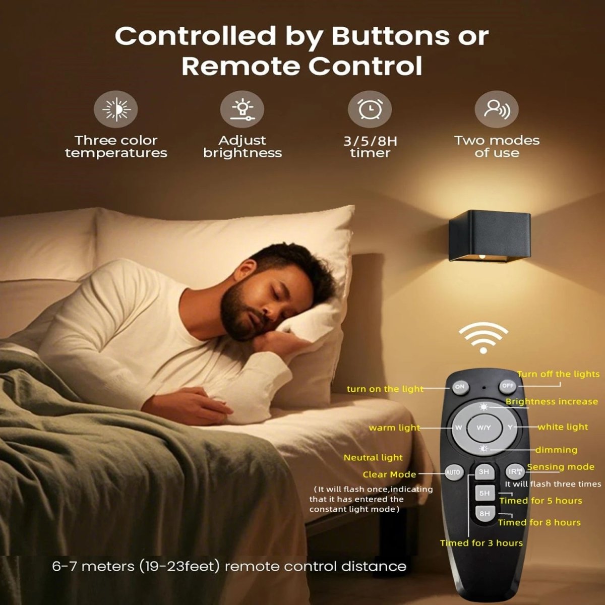 SENSEARC – Wireless LED wall light with motion sensor & 4000 mAh battery 5