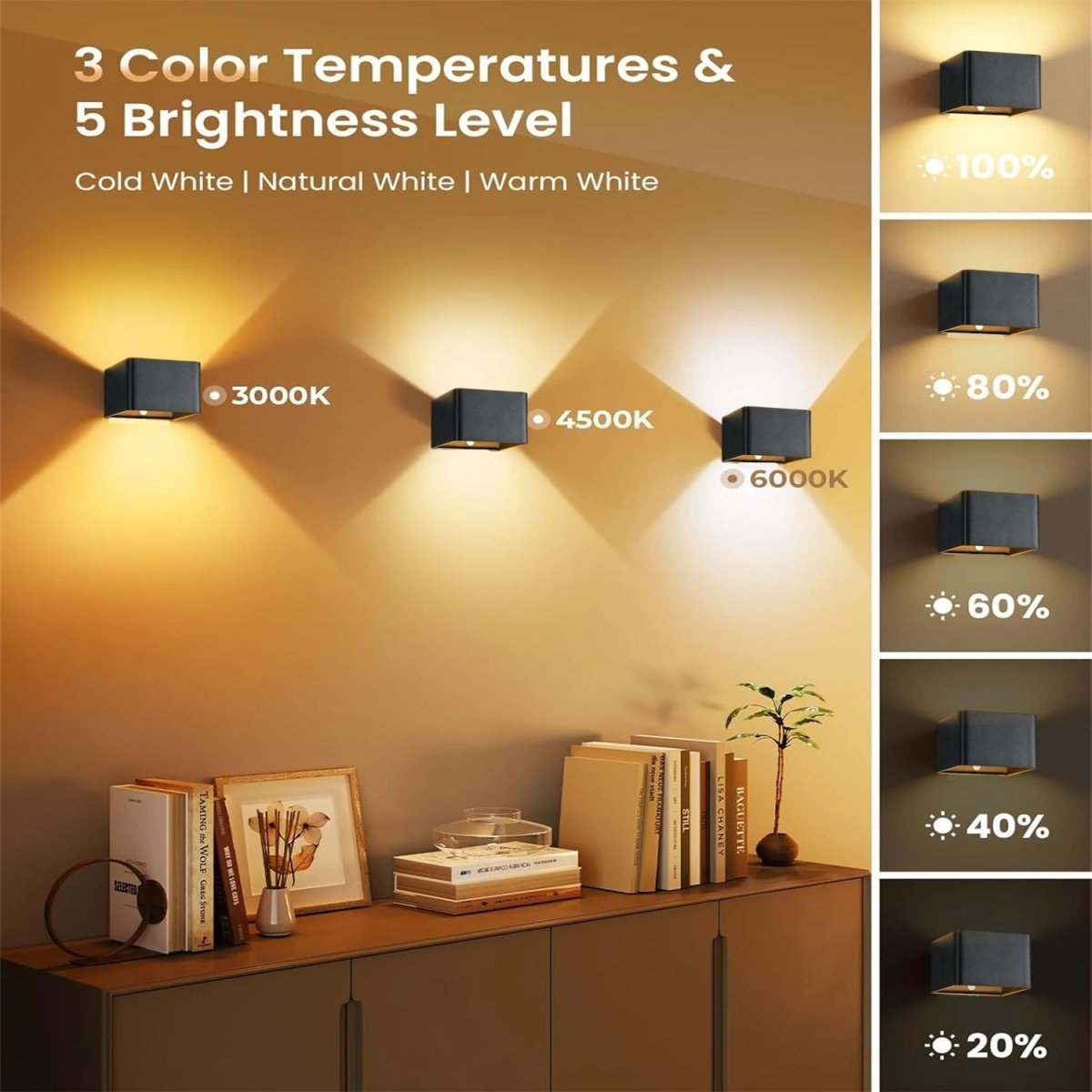 SENSEARC – Wireless LED wall light with motion sensor & 4000 mAh battery 6