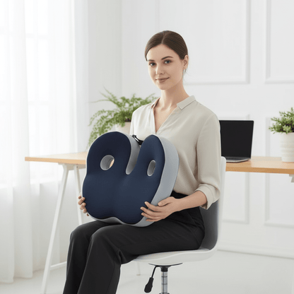 SITRELIEF – Adjustable Memory Foam Seat Cushion for Tailbone & Back Support 1