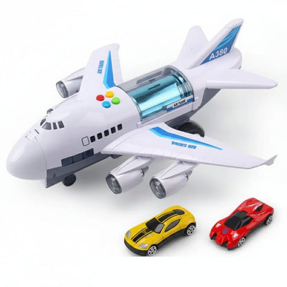 SKYRACER – Inertial Simulation Airplane Toy with Music, Lights & Mini Cars for Children 10