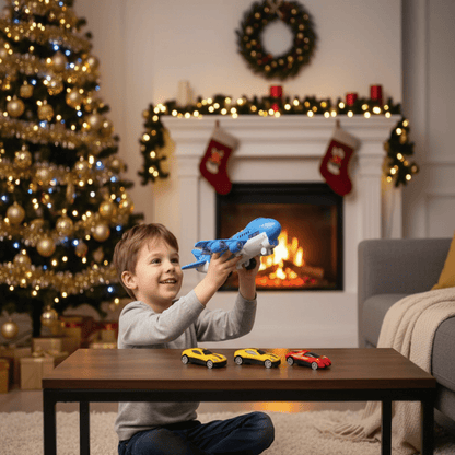 SKYRACER – Inertial Simulation Airplane Toy with Music, Lights & Mini Cars for Children 2