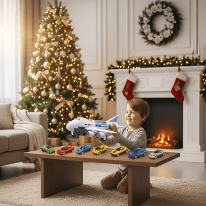 SKYRACER – Inertial Simulation Airplane Toy with Music, Lights & Mini Cars for Children 3