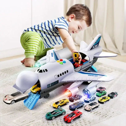 SKYRACER – Inertial Simulation Airplane Toy with Music, Lights & Mini Cars for Children 4