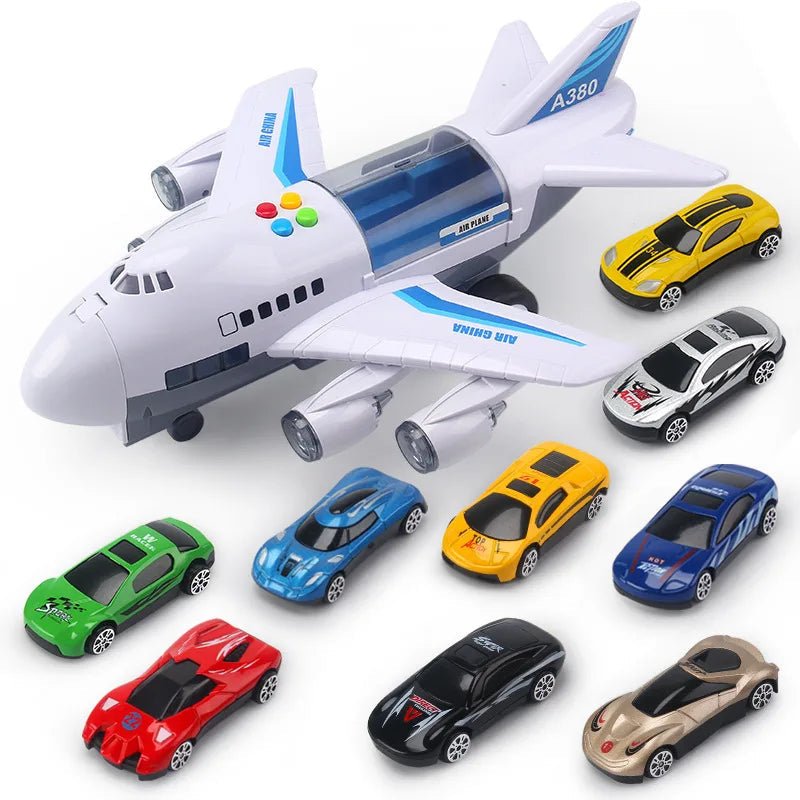 SKYRACER – Inertial Simulation Airplane Toy with Music, Lights & Mini Cars for Children 7