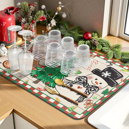 SNOWMATIQ – Christmas kitchen mat for drying and decorative purposes 6