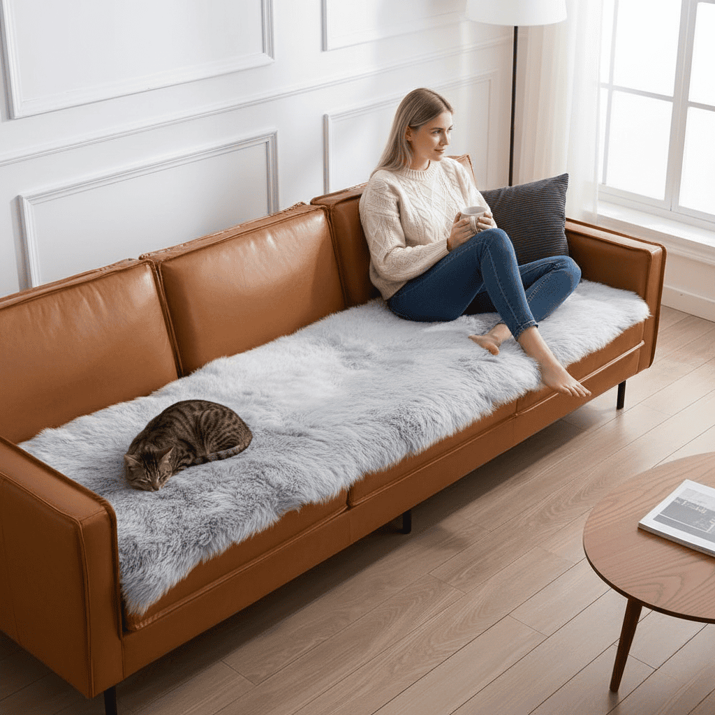 SOFAVELL – Soft Crystal Velvet Slipcover for Everyday Elegance 1