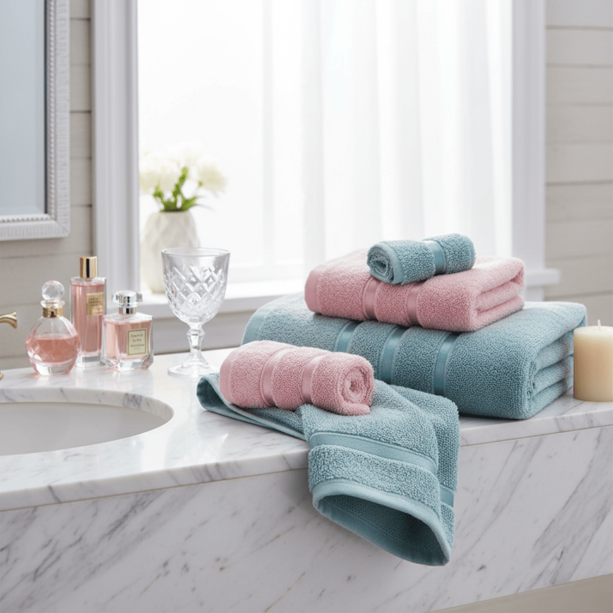 SOFTGLOW – 4-Piece Towel Set for Bathroom Elegance 4
