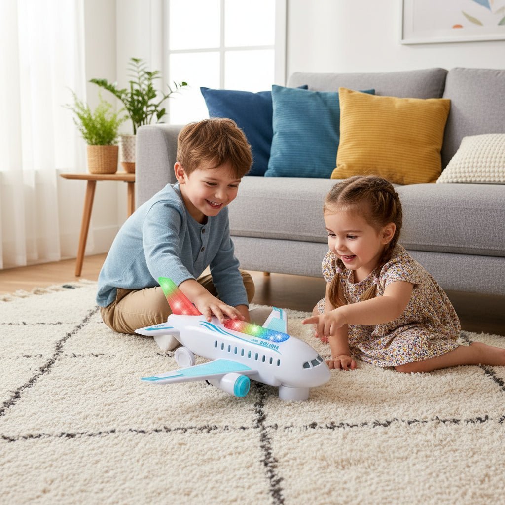 SPINJET – LED Electric Airplane Toy with 360° Rotation & Music 3