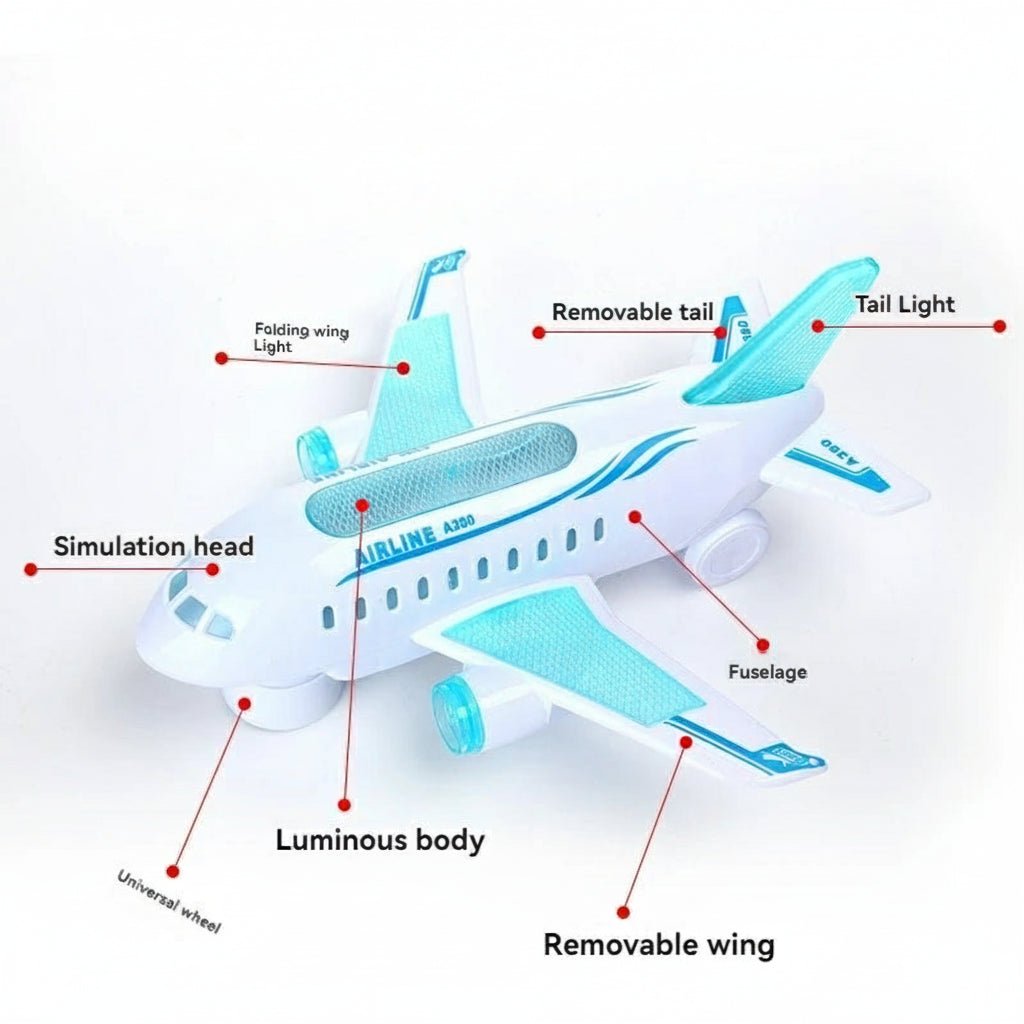 SPINJET – LED Electric Airplane Toy with 360° Rotation & Music 6