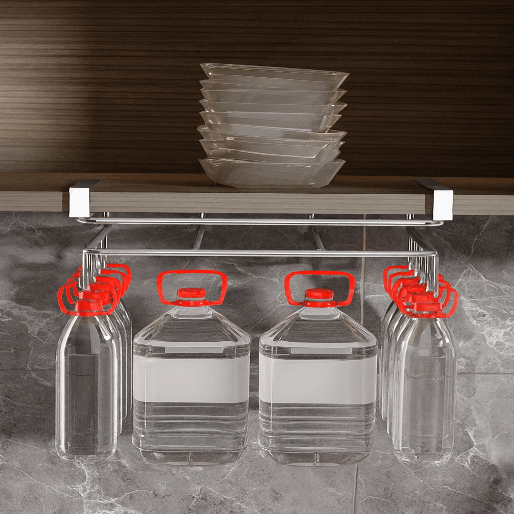 STEELSHELF – Stainless steel kitchen wall shelf with hooks for better organization 7