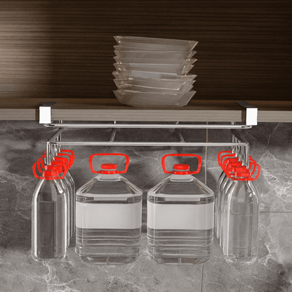 STEELSHELF – Stainless steel kitchen wall shelf with hooks for better organization 7