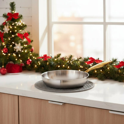 STEELTRIQ – 316 stainless steel frying pan with 7-layer design, 2 mm wall thickness and induction compatibility 1