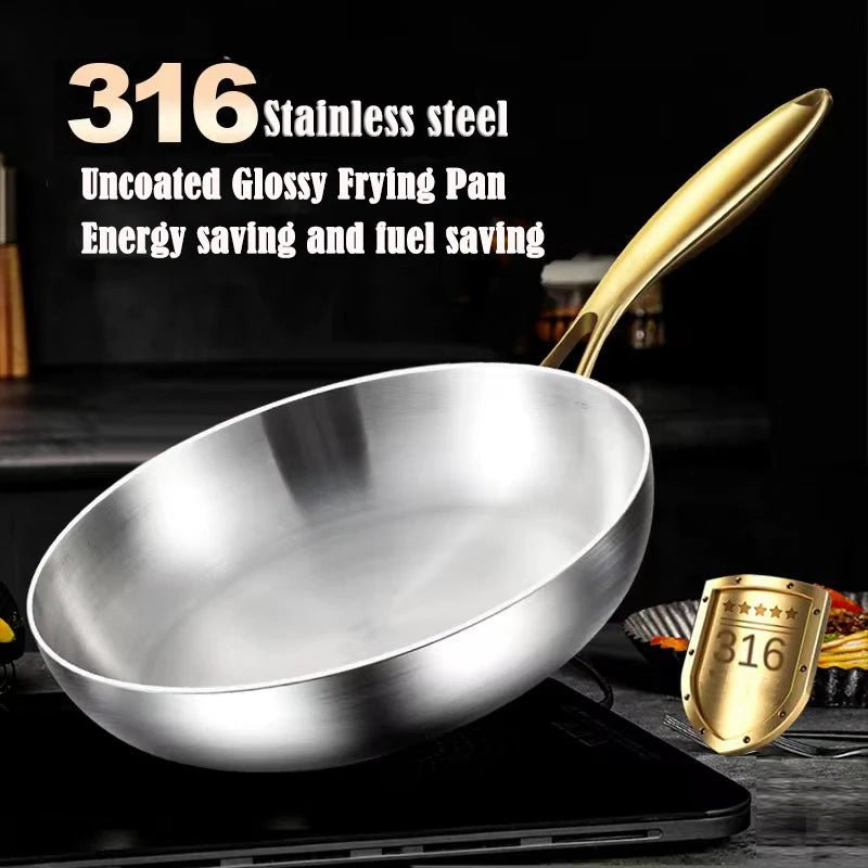 STEELTRIQ – 316 stainless steel frying pan with 7-layer design, 2 mm wall thickness and induction compatibility 4