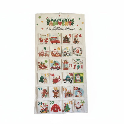 FESTICRAFT – DIY Fabric Advent Calendar with 24 Pockets for Christmas Countdown