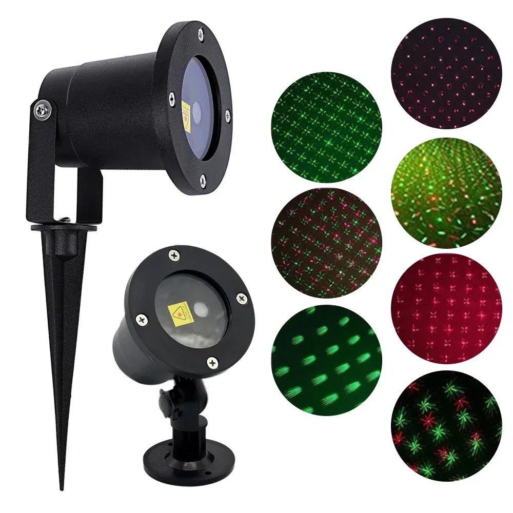 STARGLEAM – Red & Green Laser Projector for Festive Outdoor Illumination
