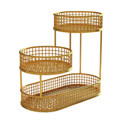 DECOGRID – Metal Multi-Tier Fruit & Snack Storage Basket for Kitchens, Sleek Design