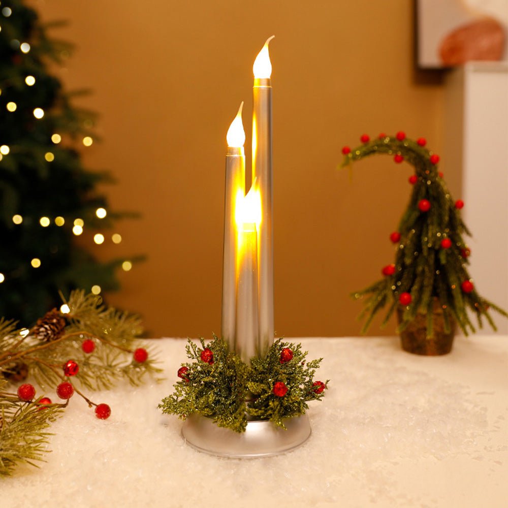 SafeGlow Flameless LED Christmas Candles - Realistic Flickering Light for Safe Holiday Decor 2