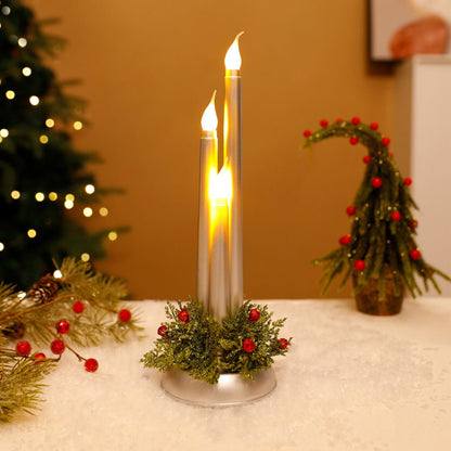 SafeGlow Flameless LED Christmas Candles - Realistic Flickering Light for Safe Holiday Decor 2