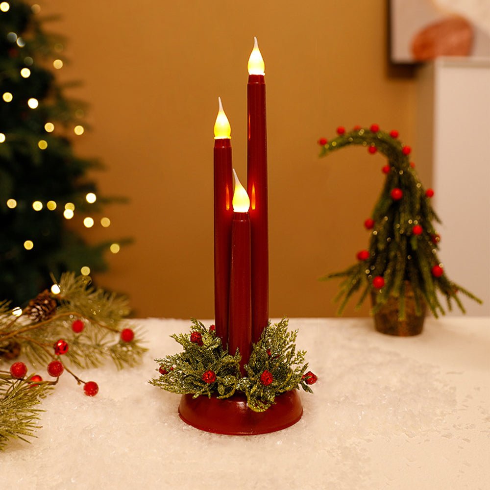 SafeGlow Flameless LED Christmas Candles - Realistic Flickering Light for Safe Holiday Decor 4
