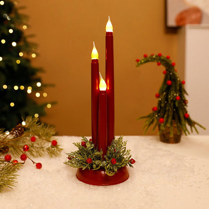 SafeGlow Flameless LED Christmas Candles - Realistic Flickering Light for Safe Holiday Decor 4