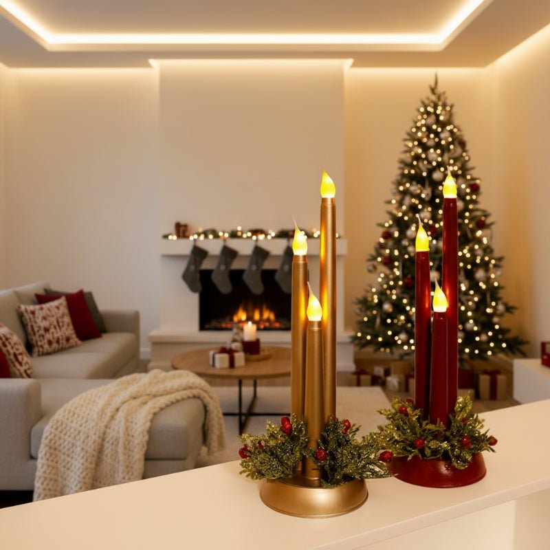 SafeGlow Flameless LED Christmas Candles - Realistic Flickering Light for Safe Holiday Decor 6
