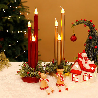 SafeGlow Flameless LED Christmas Candles - Realistic Flickering Light for Safe Holiday Decor 7