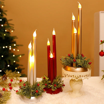 SafeGlow Flameless LED Christmas Candles - Realistic Flickering Light for Safe Holiday Decor 8