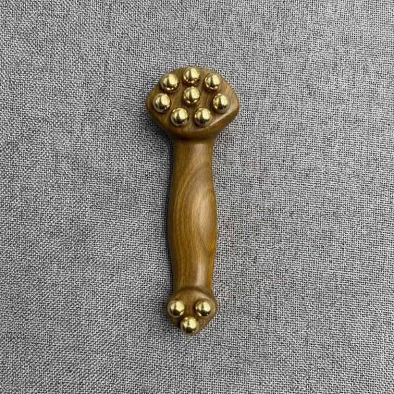 Sandalwood Facial Massager - Gua Sha Face Massage Tool with Brass Beads for Lifting 7