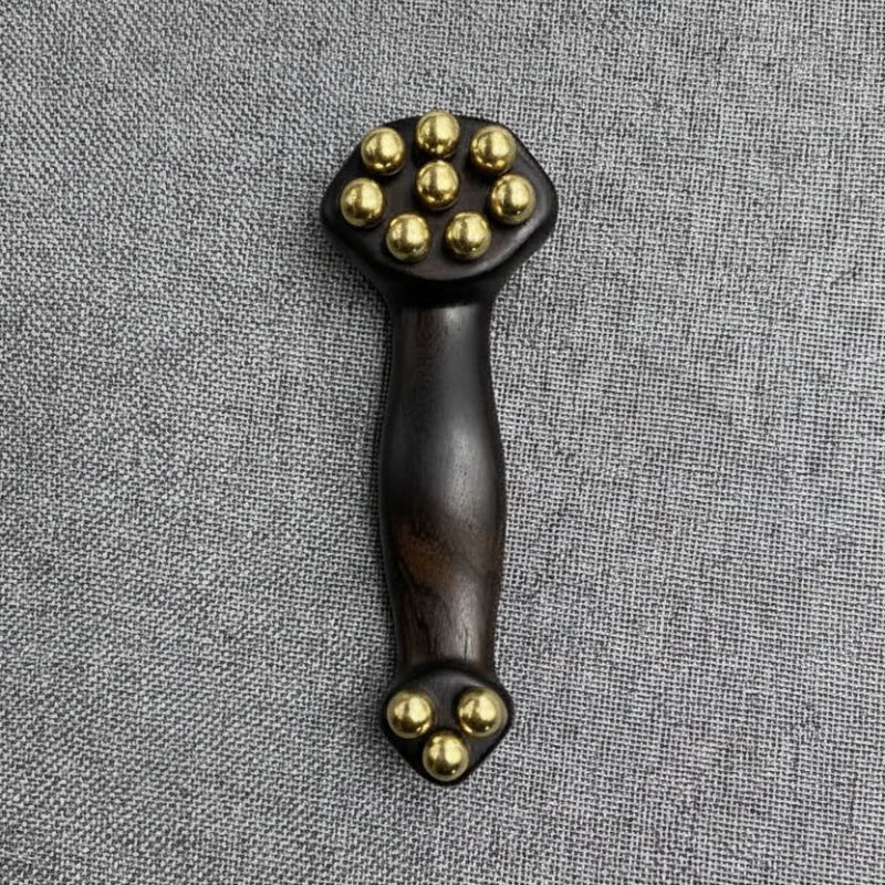 Sandalwood Facial Massager - Gua Sha Face Massage Tool with Brass Beads for Lifting 8