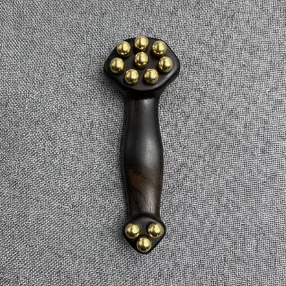 Sandalwood Facial Massager - Gua Sha Face Massage Tool with Brass Beads for Lifting 8