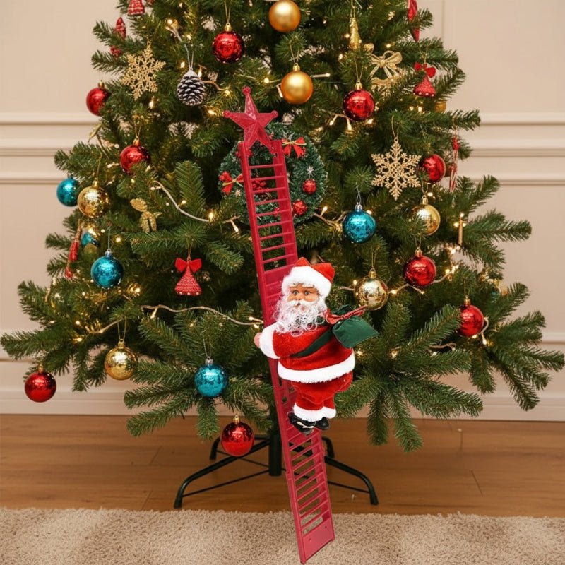 SantaClimb - Musical Christmas Decoration with Climbing Ladder & Cheerful Tunes 0