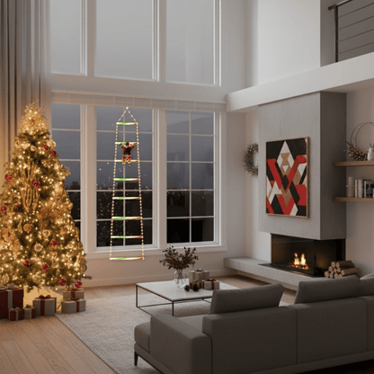 SANTACLIMB – Animated Santa Claus Climbing Ladder LED Christmas Decoration
