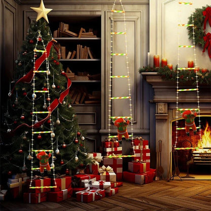 Santa Claus Climbing Ladder LED Decoration - Christmas Decoration with Xmas Lights 2