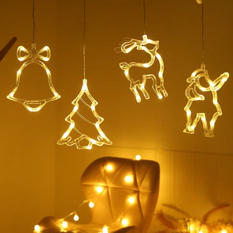 BRIGHTJOY – LED Christmas Suction Cup Lights for Windows & Glass Décor