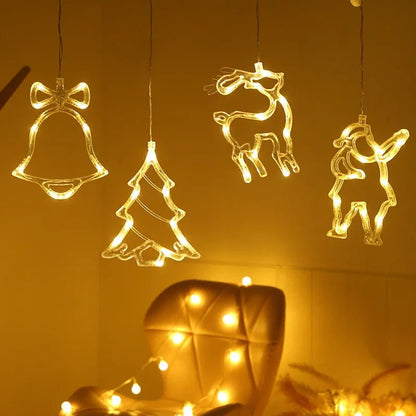BRIGHTJOY – LED Christmas Suction Cup Lights for Windows & Glass Décor
