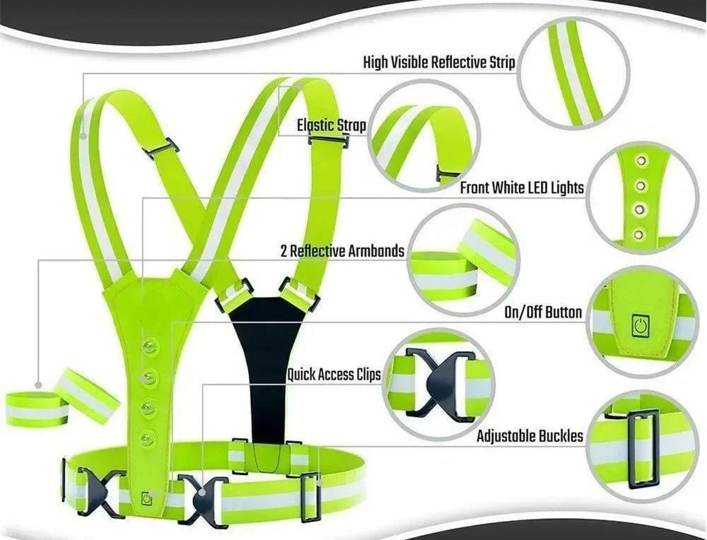 RUNLUX – Adjustable LED Reflective Running Vest