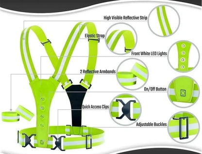 RUNLUX – Adjustable LED Reflective Running Vest