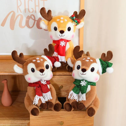SCARFPLUSH – Cute Plush Toy Doll with Christmas Scarf for Holiday Gifting