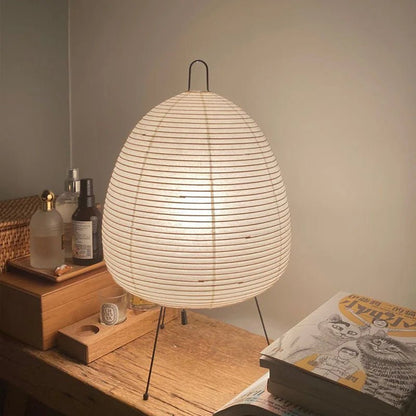 PAPERHUE – Warm Rice Paper Table Lamp with Classic Retro Silhouette