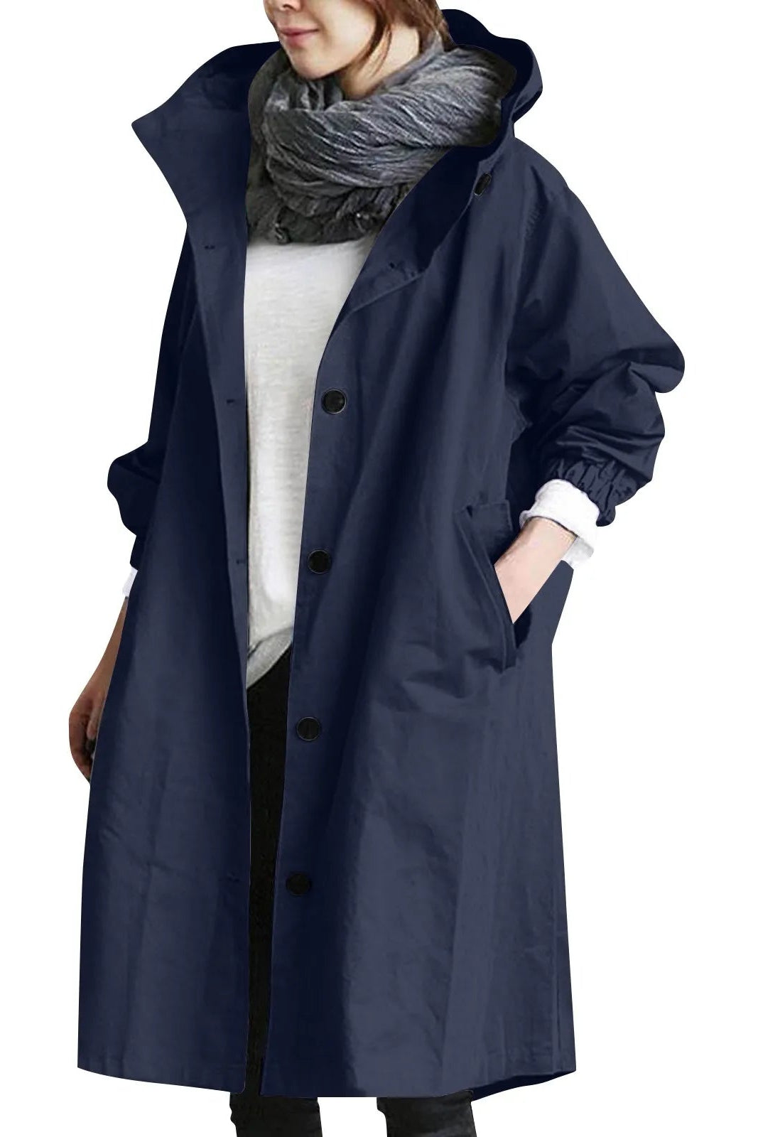 CITYDRAPE – Women’s Elegant Hooded Trench Coat for Stylish Protection
