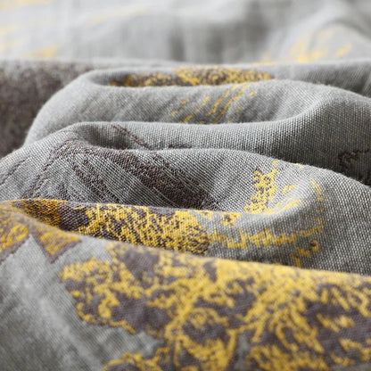 BRUSHSILK – Cotton Kimono-Inspired Pajama Set with Artistic Watercolor Motifs