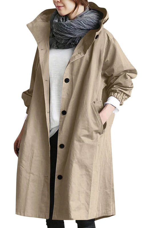 CITYDRAPE – Women’s Elegant Hooded Trench Coat for Stylish Protection